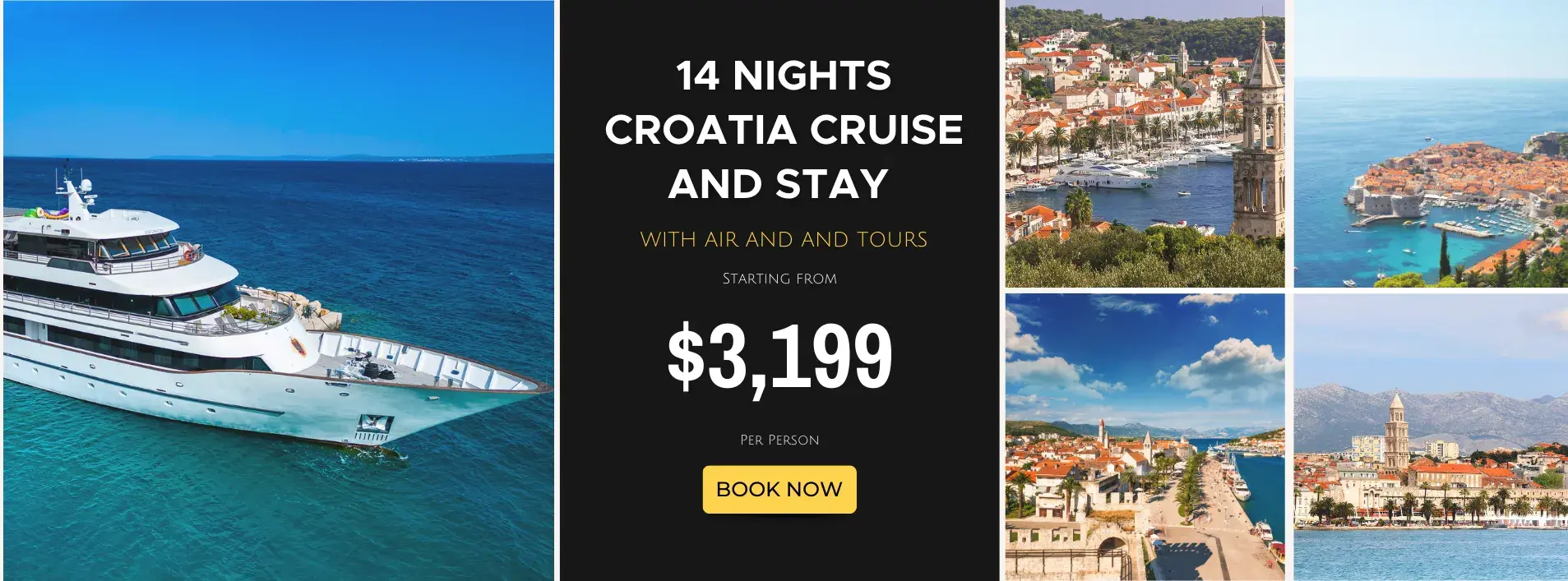 14 Nights Croatia Cruise and Stay W/Air and Tours