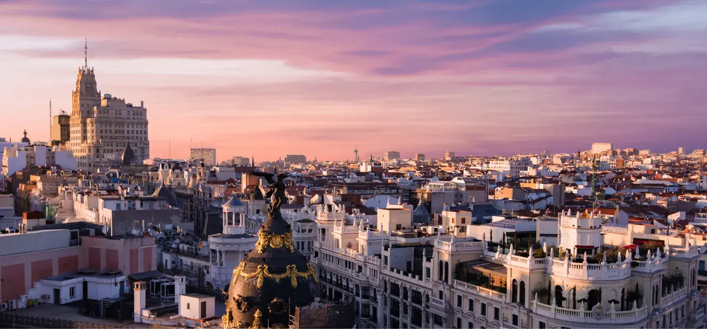 panoramic view of Barcelona, Spain