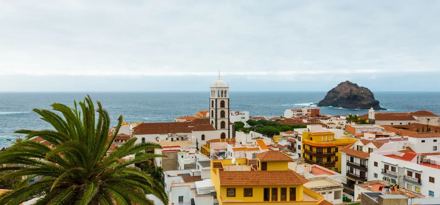 coastal town view of Barcelona, Spain