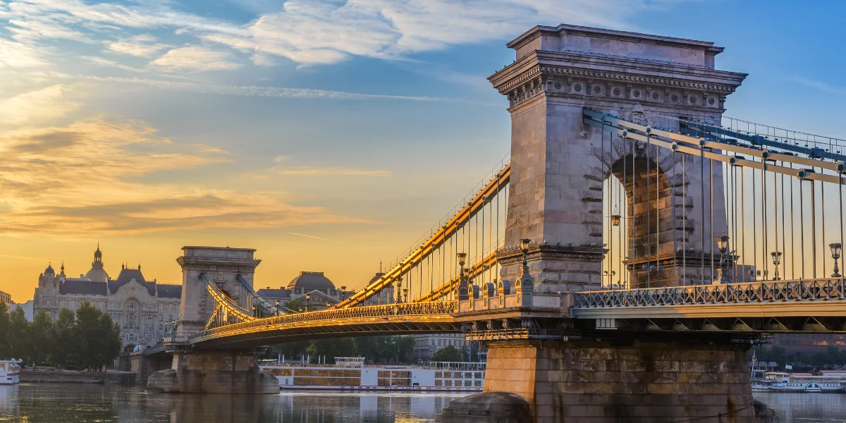 Szechenyi Chain Bridge View of Paris, France