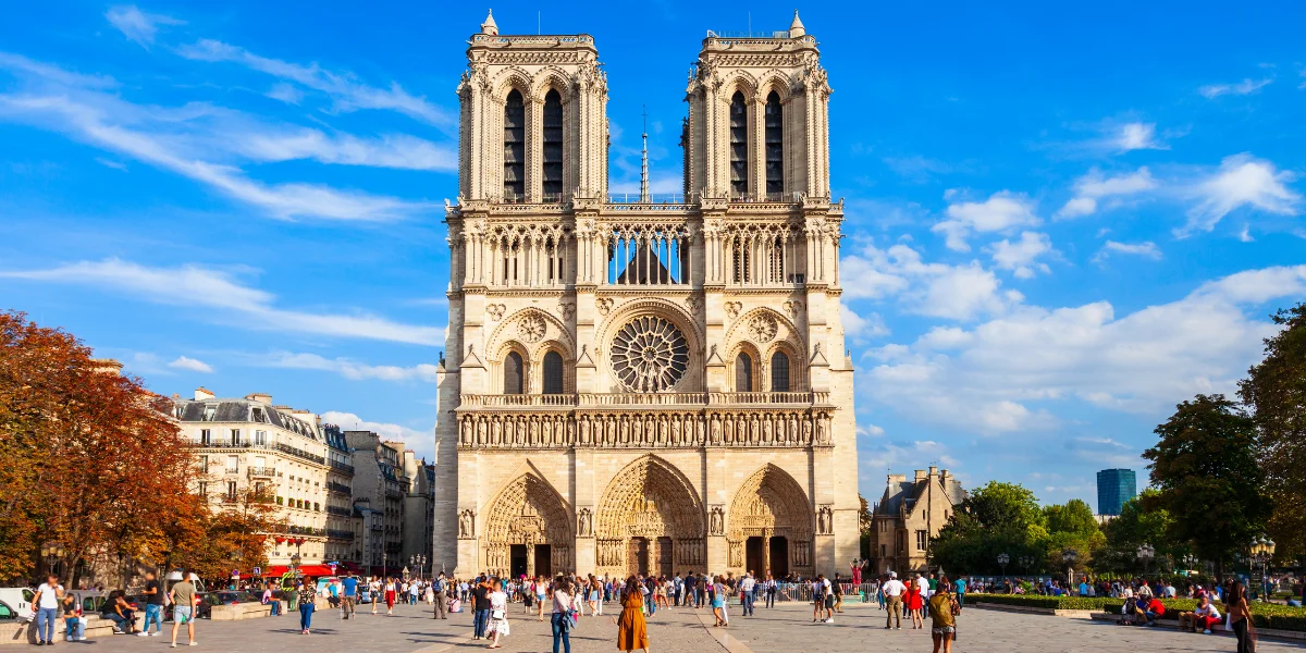 Cathedrale Notre-Dame de View of Paris, France
