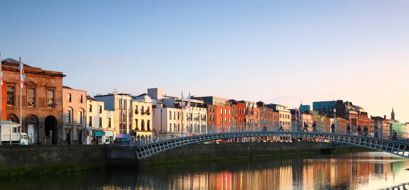 Ha'penny Bridge view of London, United Kingdom