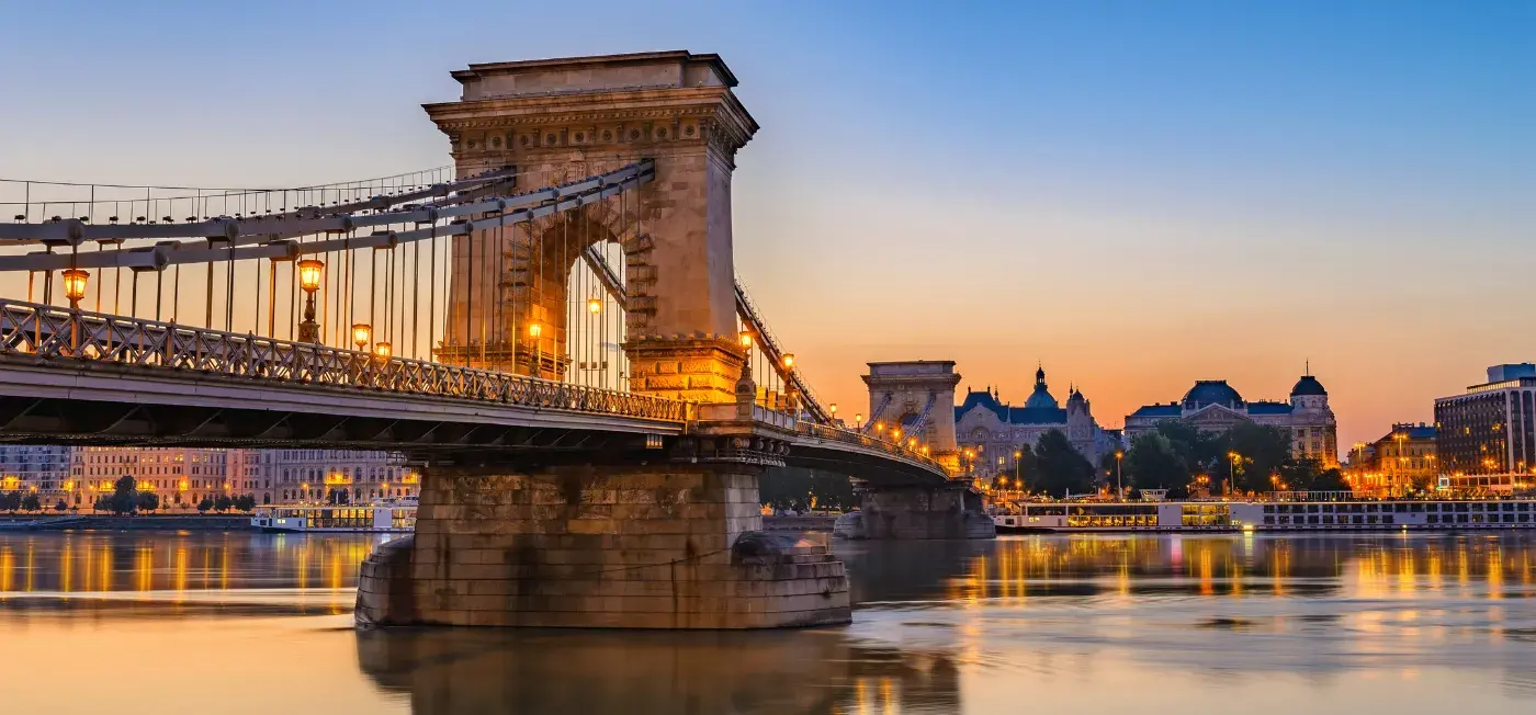 Szechenyi Chain Bridge View of Berlin, Prague, Budapest