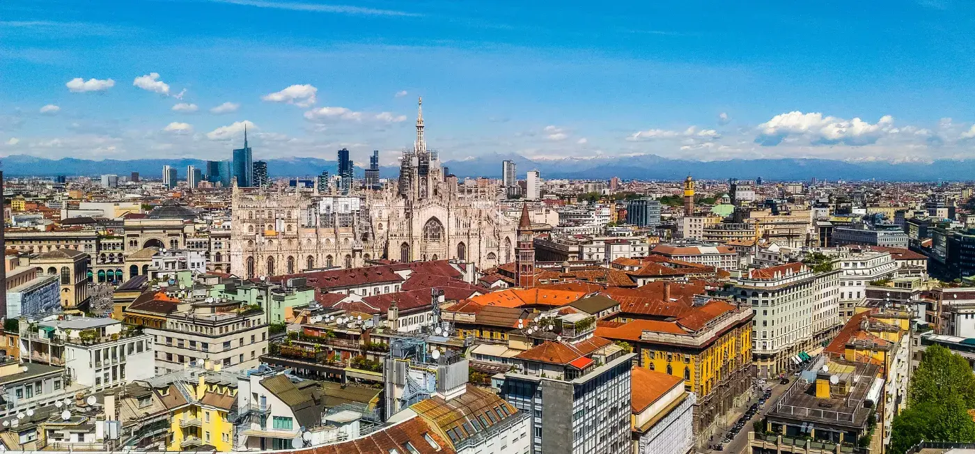 aerial View of Milan, Italy