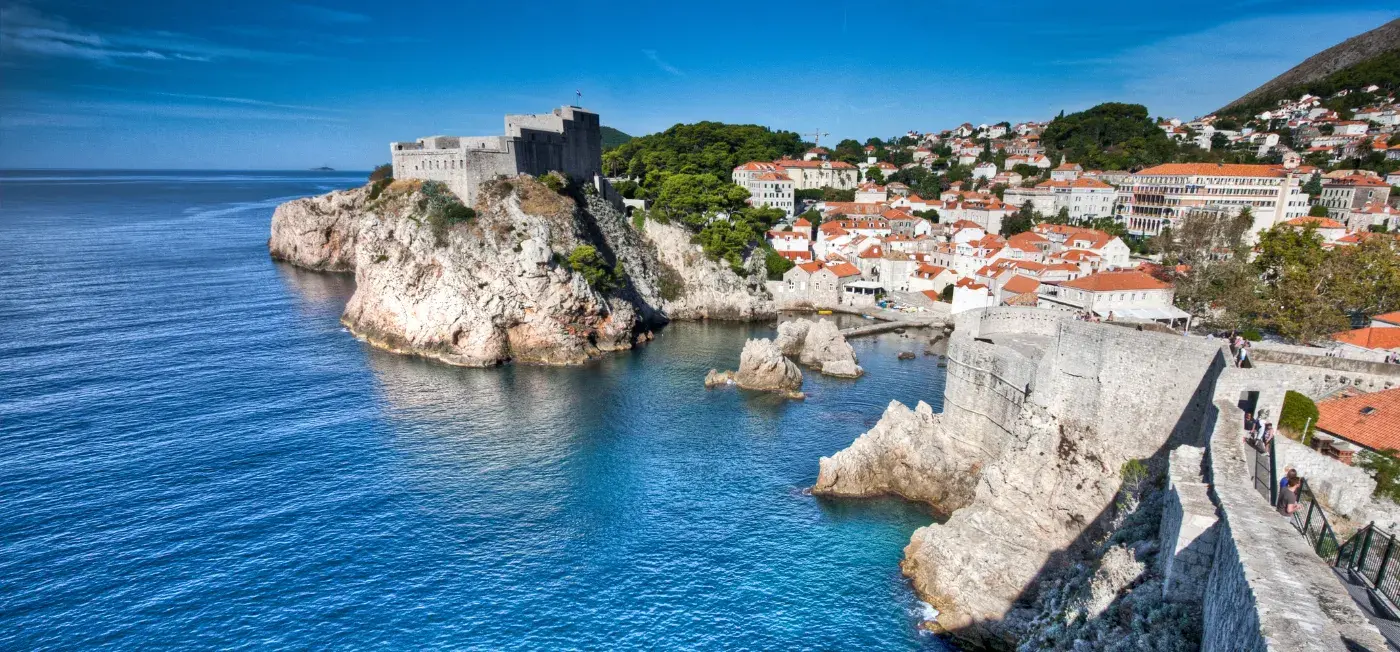 Walls of Dubrovnik in Croatia View of Dubrovnik, Croatia