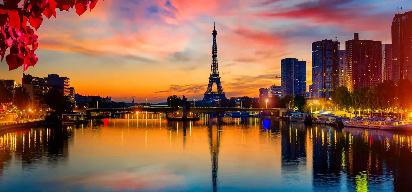 Eiffel Tower view of London, United Kingdom