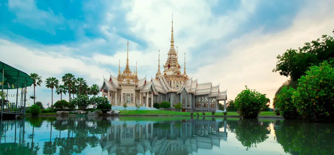 White Temple view of Bangkok, Thailand