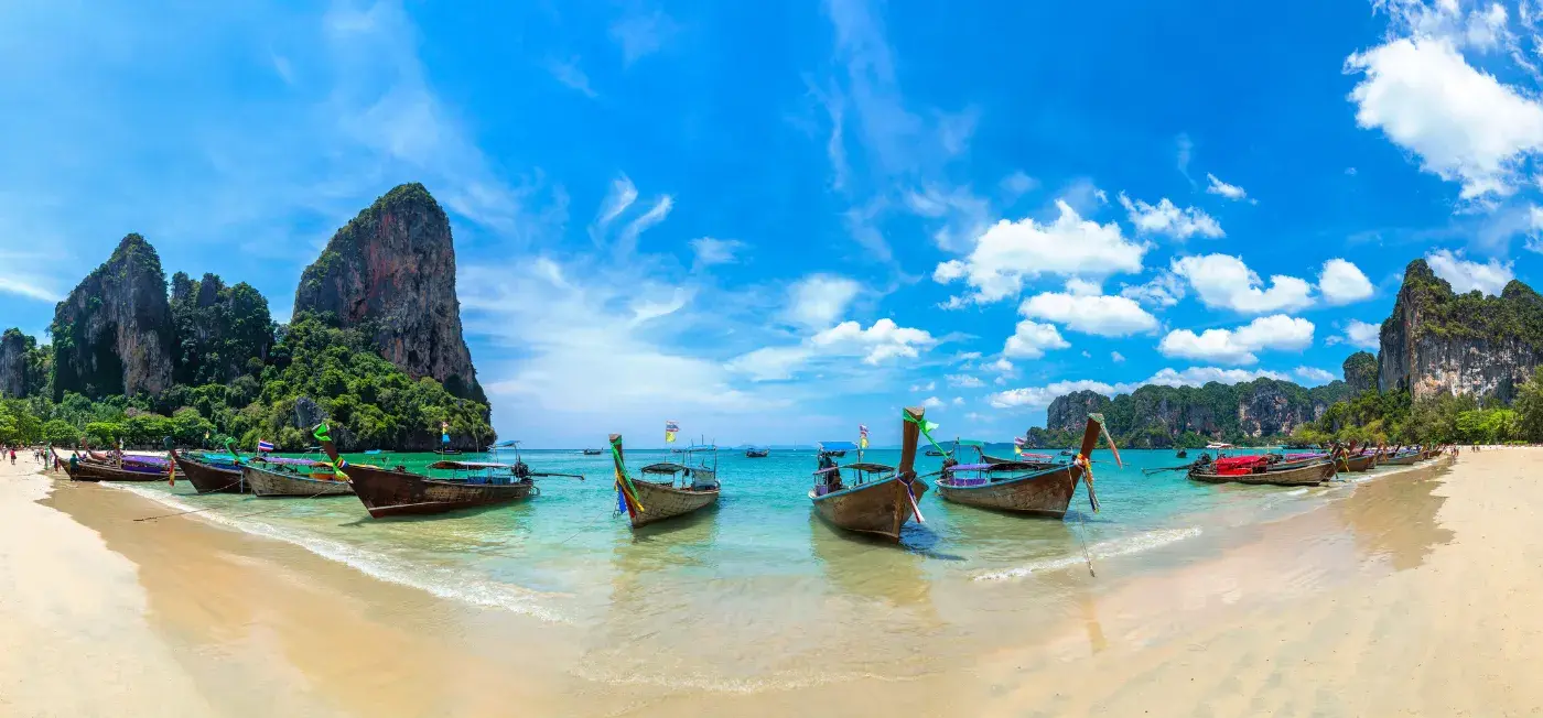 Railay Beach view of Bangkok, Thailand