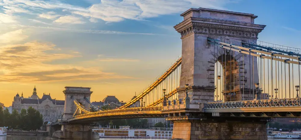 Szechenyi Chain Bridge view of Berlin, Germany