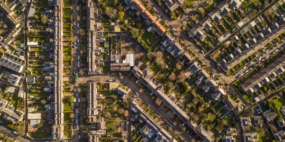 photograph of a residential area View of London, United Kingdom