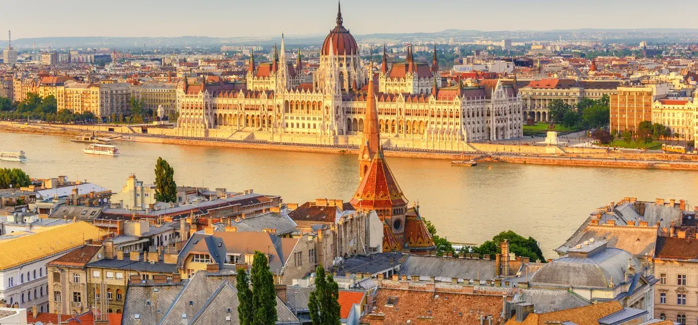 Hungarian Parliament Building view of Berlin, Prague, Budapest