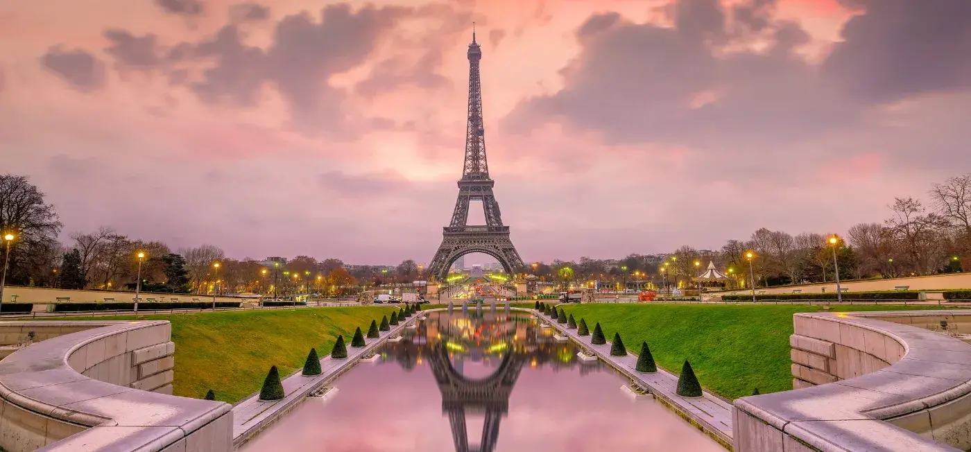 Eiffel Tower view of London, Copenhagen, Berlin, Paris