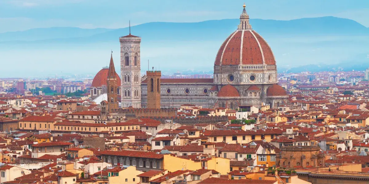 Cathedral of Santa Maria del Fiore view of Rome, Italy