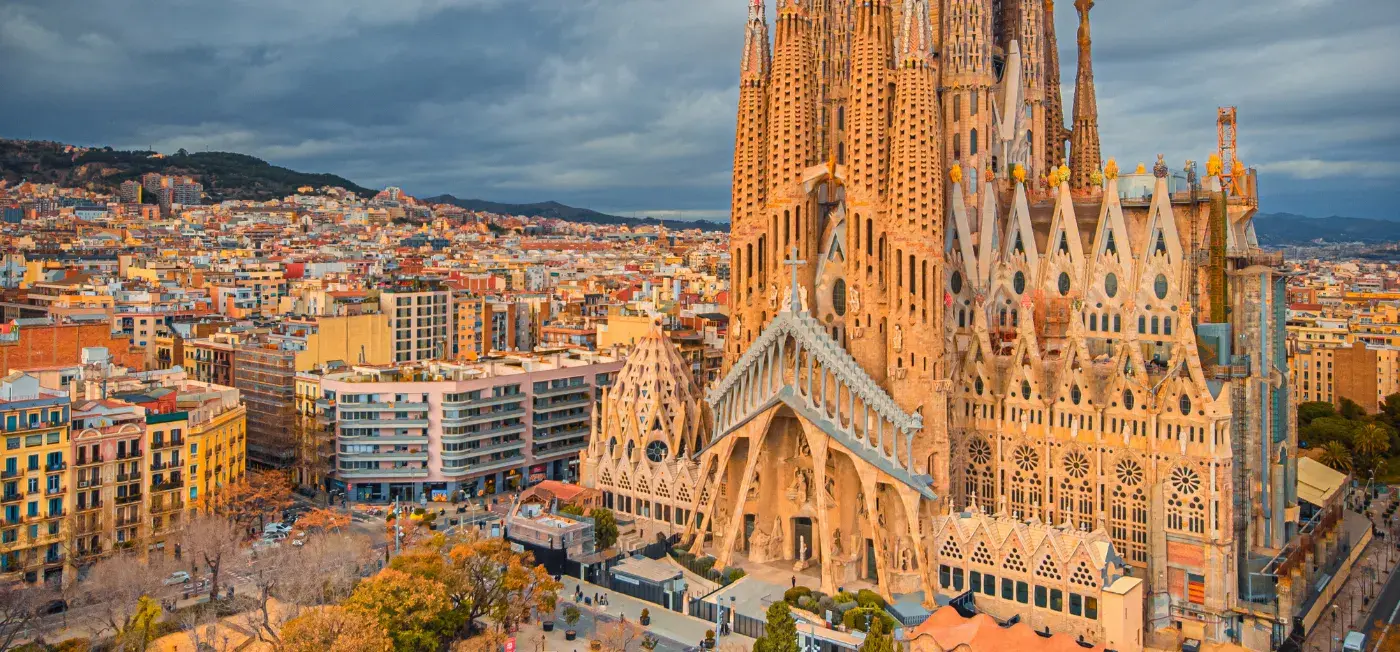 Basílica de la Sagrada Família view of Barcelona