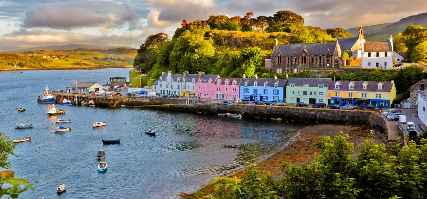 Portree Harbour view of London