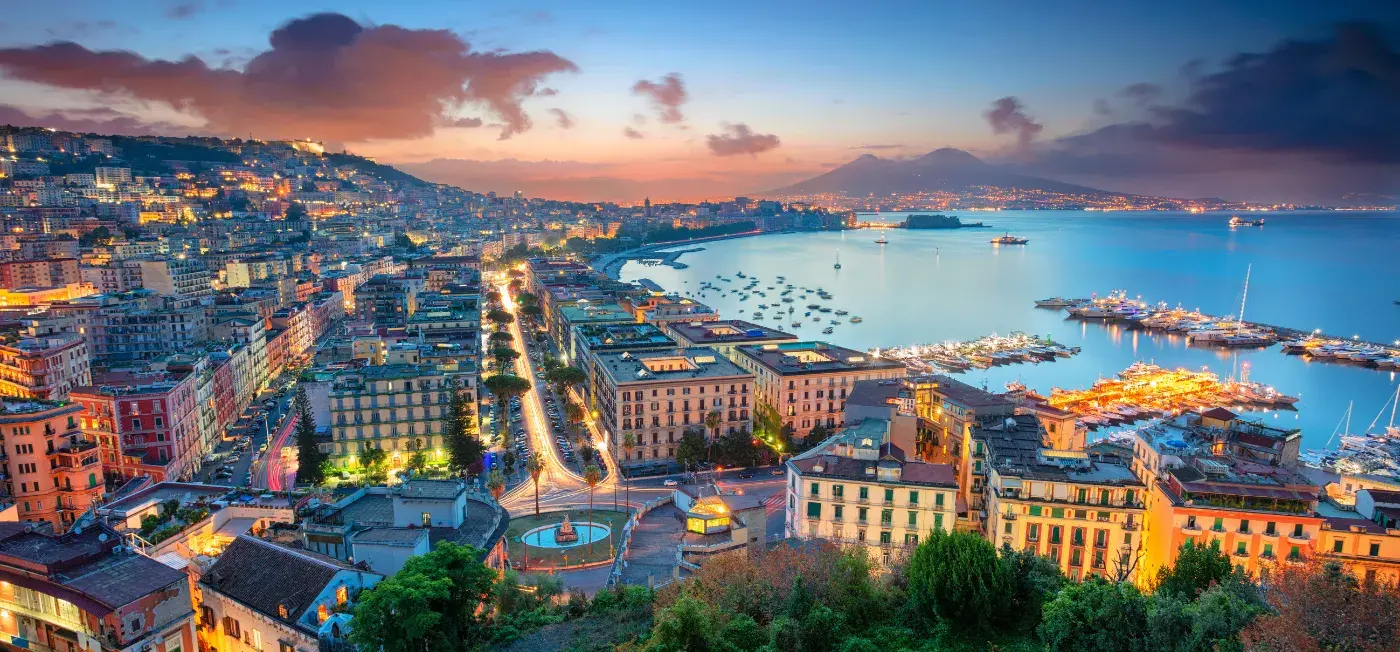 Gulf of Naples view of Milan Italy