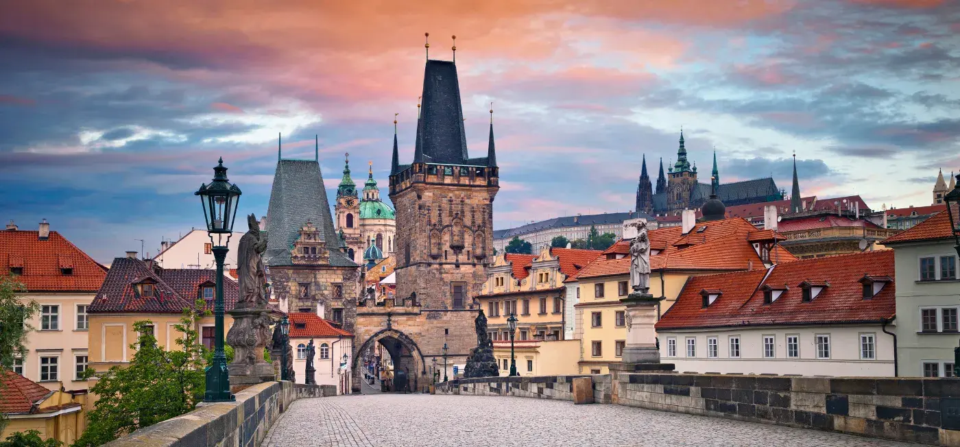 Charles Bridge view of Prague
