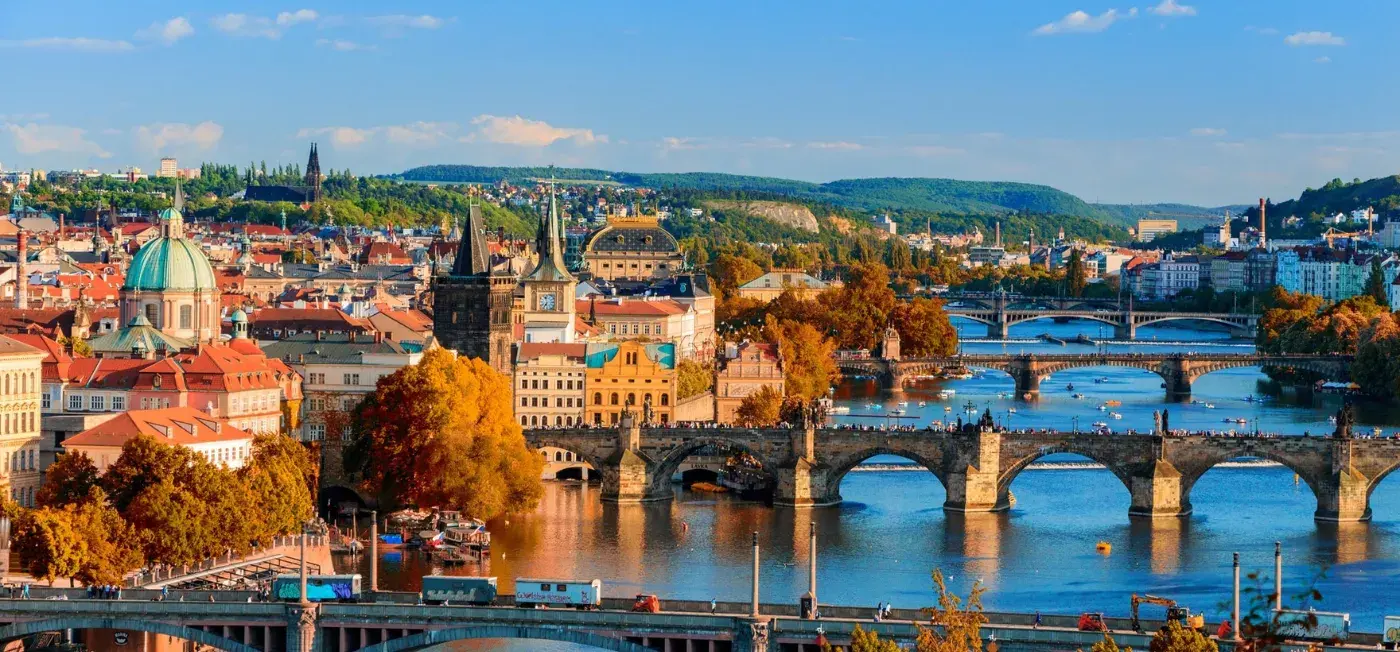 Charles Bridge view of Prague