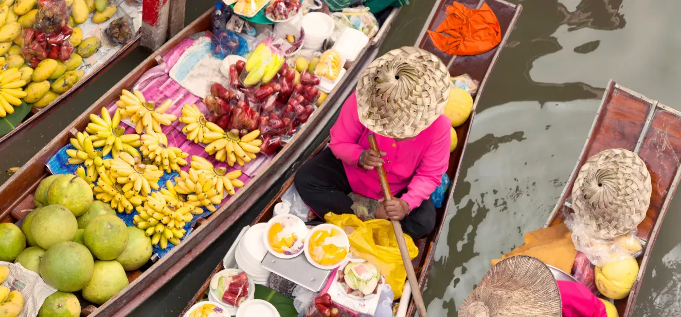 Damnoen Saduak Floating Market view of Bangkok, Pattaya