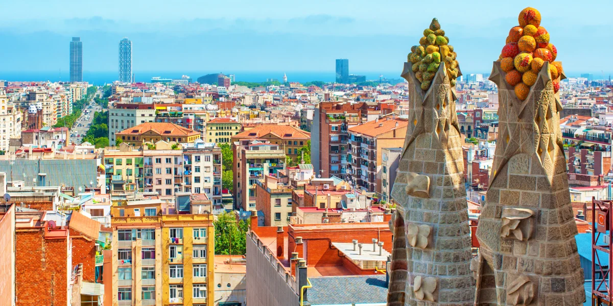 large unfinished Roman Catholic church View of Barcelona, Spain