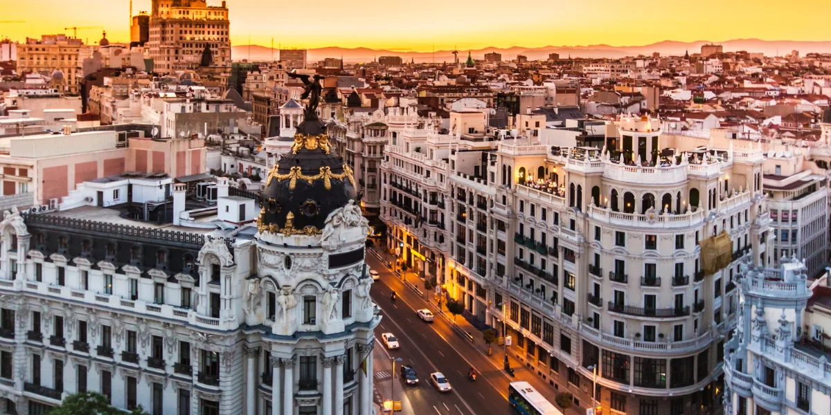 Gran Vía View of Barcelona, Spain