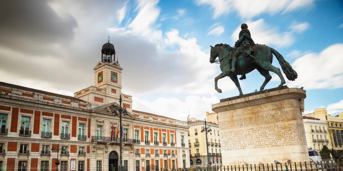Plaza Mayor View of Barcelona, Spain
