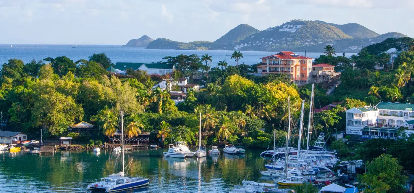 Marigot Bay view of Rodney Bay, St Lucia