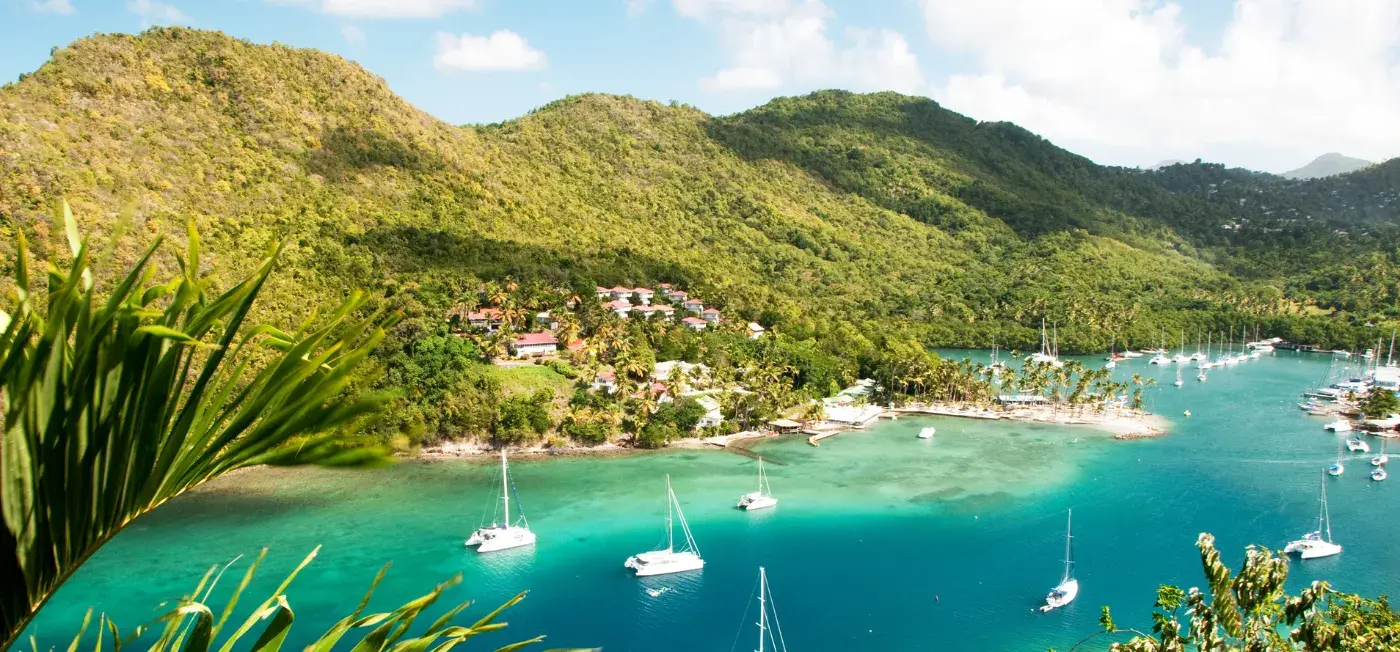 Marigot Bay view of Rodney Bay, St Lucia