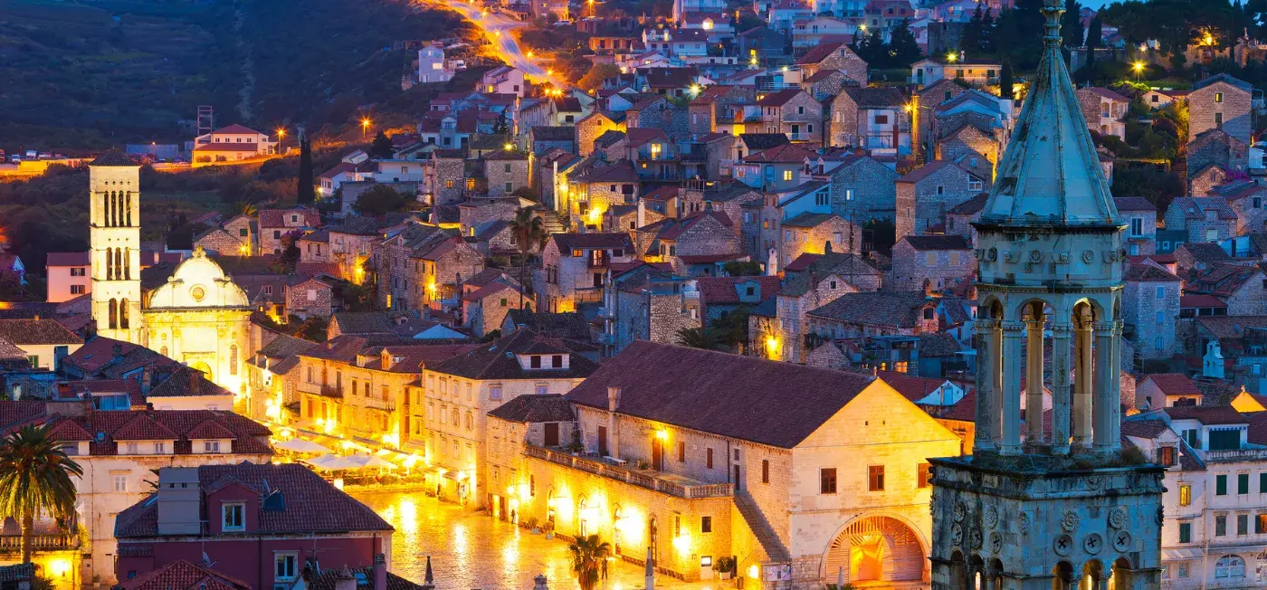 Hvar Town view of Split, Croatia